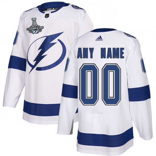 Men's Tampa Bay Lightning Active Player Custom 2021 White Stanley Cup Champions Stitched NHL Jersey